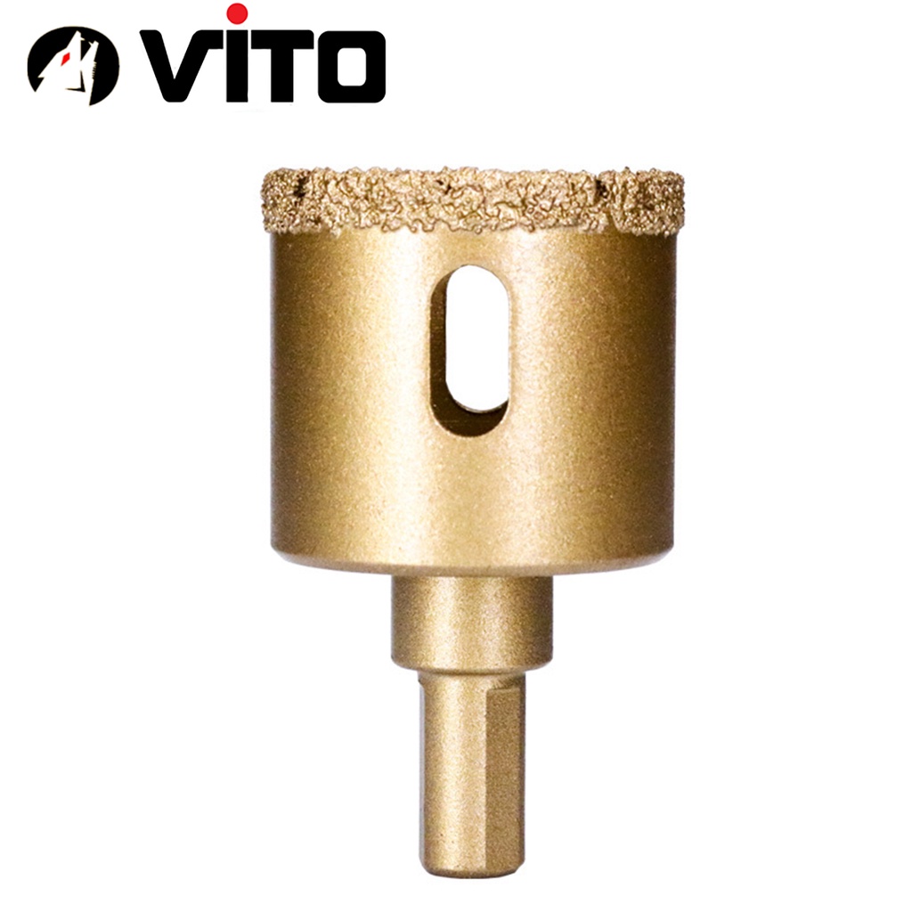 Mũi Khoan Khoét Lỗ Sứ, Gạch Men, Đá Hoa Cương, Gạch Nung, Kính Phủ Titanium Cao Cấp Kích Thước 6-60mm VITO