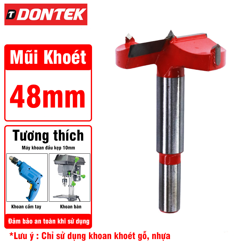 Mũi Khoan Khoét Lỗ Gỗ, Nhựa VITO Chuôi Tròn Kích Thước 16-60mm