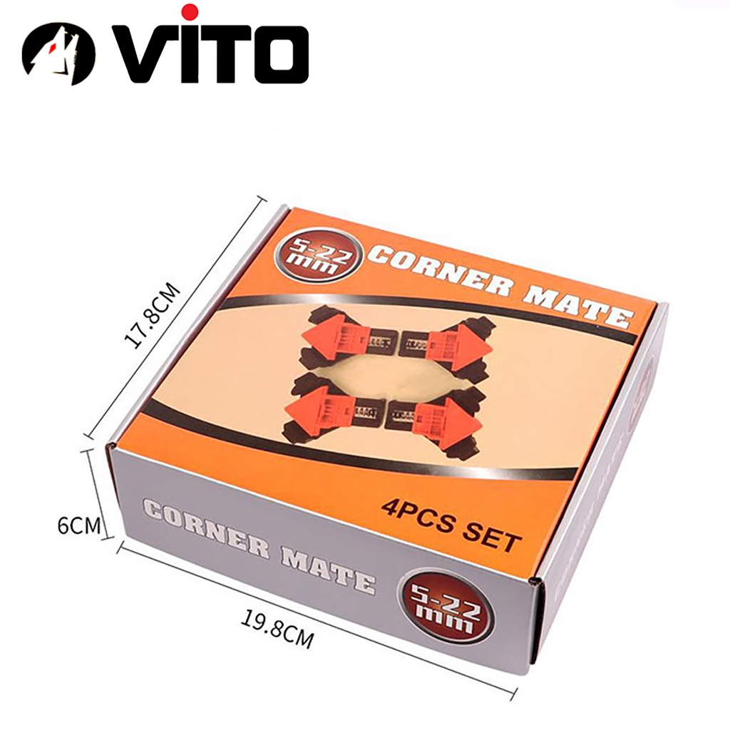 Bộ 4 Cảo Kẹp Gỗ Đa Năng, Vam Kẹp 90 Độ VITO Kẹp Góc Vuông, Góc Chữ T
