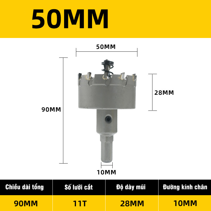 Mũi Khoét Inox, Sắt,Thép VITO Chất Liệu Hợp Kim TCT Đúc Nguyên Khối Chuyên Dụng