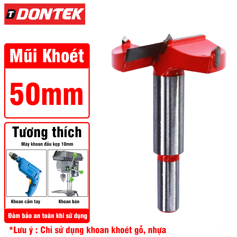 Mũi Khoan Khoét Lỗ Gỗ, Nhựa VITO Chuôi Tròn Kích Thước 16-60mm