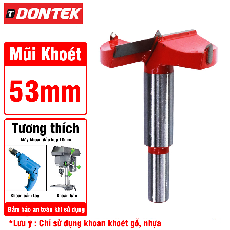 Mũi Khoan Khoét Lỗ Gỗ, Nhựa VITO Chuôi Tròn Kích Thước 16-60mm