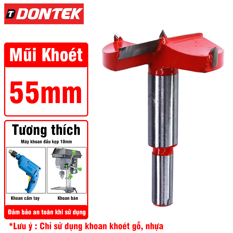 Mũi Khoan Khoét Lỗ Gỗ, Nhựa VITO Chuôi Tròn Kích Thước 16-60mm