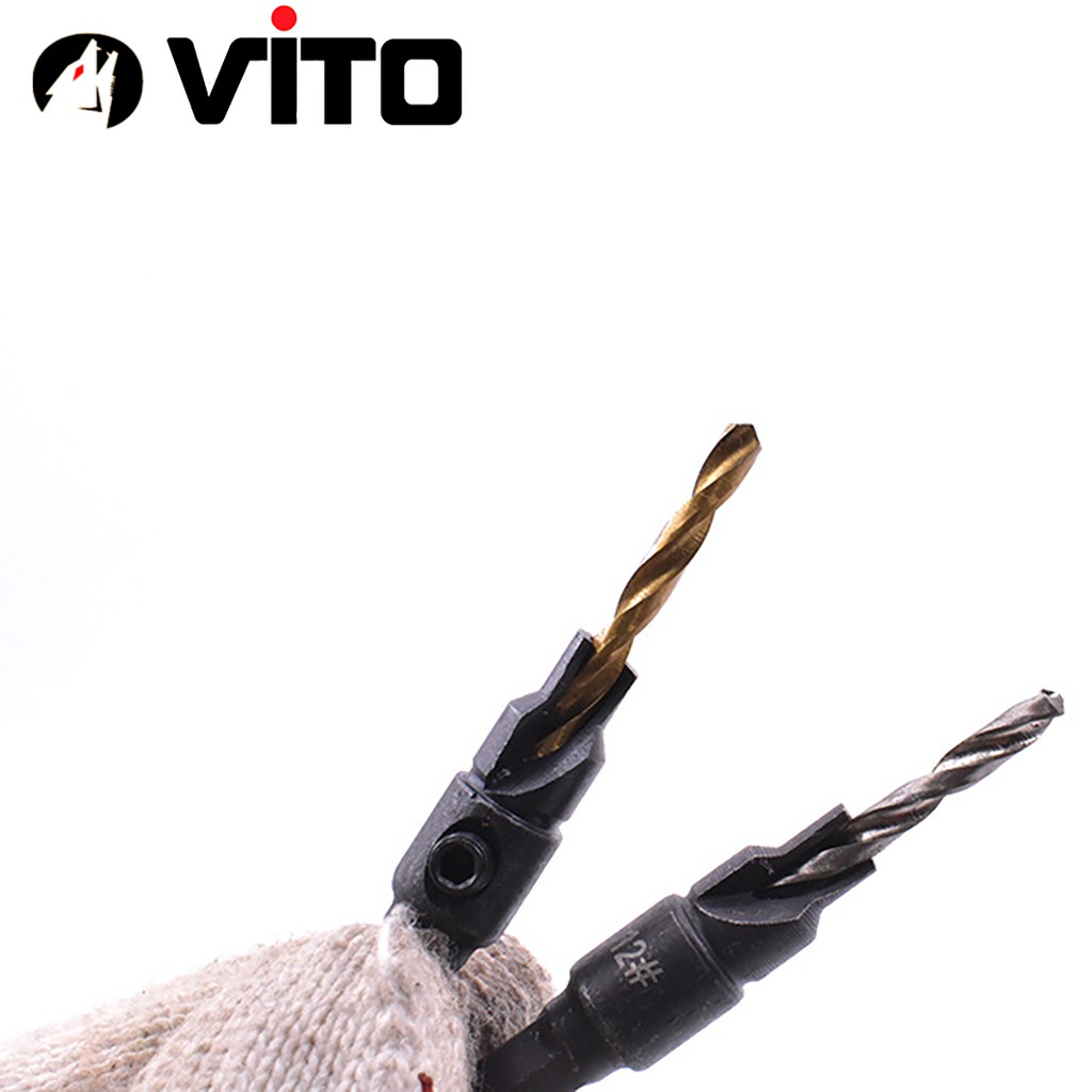 Bộ 4/5 Mũi Khoan Gỗ Chỉnh Cữ VITO Bắt Âm Mũi Vít Chân Lục Giác