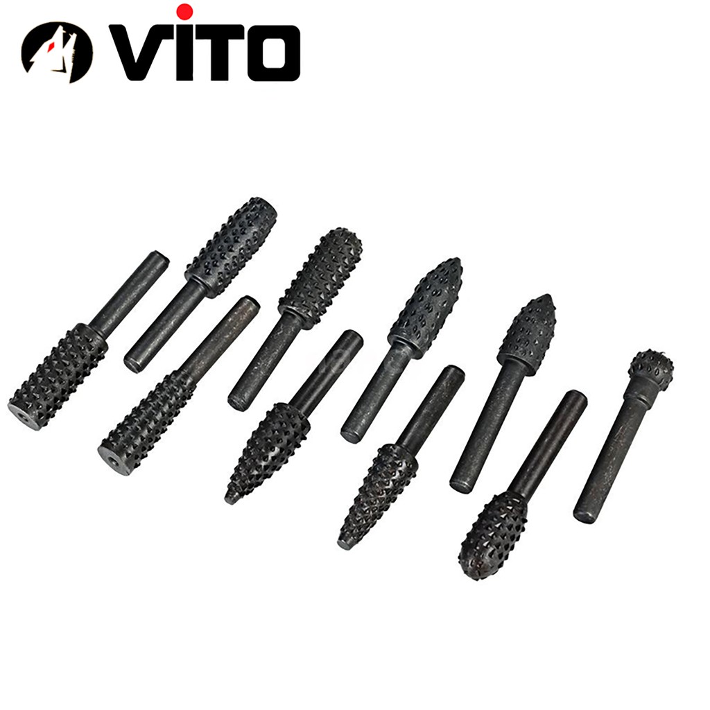 Bộ 5/10 Mũi Phay Mài Khắc VITO Làm Gỗ Lũa Đa Năng