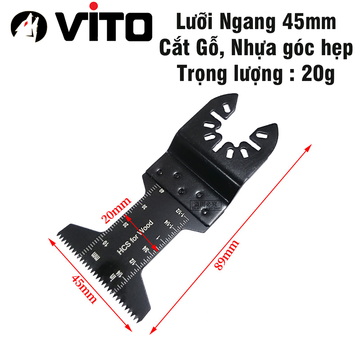 Lưỡi Cắt Chất Liệu HCS Sử Dụng Cho Máy Cắt Rung, Máy Chà Nhám VITO Cắt Gỗ Nhựa, Kim Loại Mềm