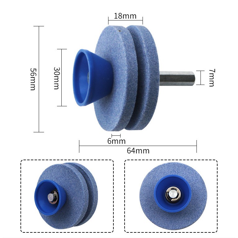 Bộ Đá Mài Dao VITO Gắn Cho Máy Khoan 2/4 Đĩa Mài