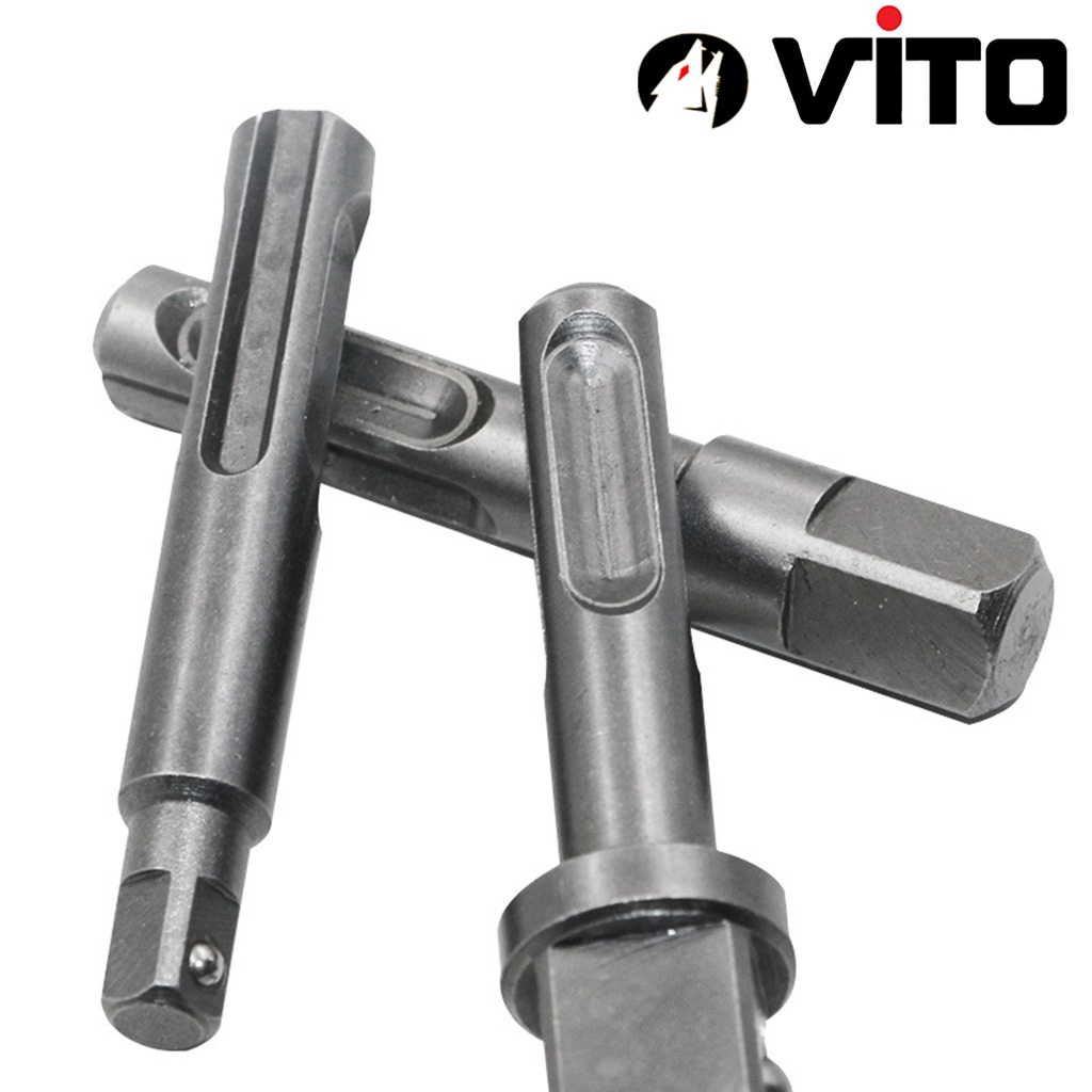 Set 3 Đầu Chuyển Chân SDS Plus Máy Khoan Bê Tông Sang Đầu Bulong 1/4" 3/8" 1/2" VITO