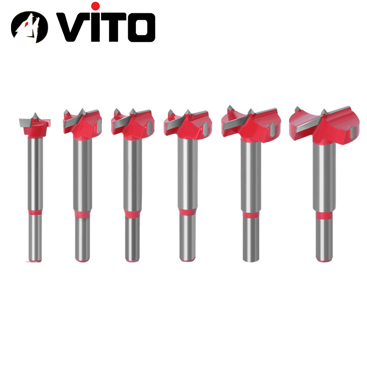 Mũi Khoan Khoét Lỗ Gỗ, Nhựa VITO Chuôi Tròn Kích Thước 16-60mm