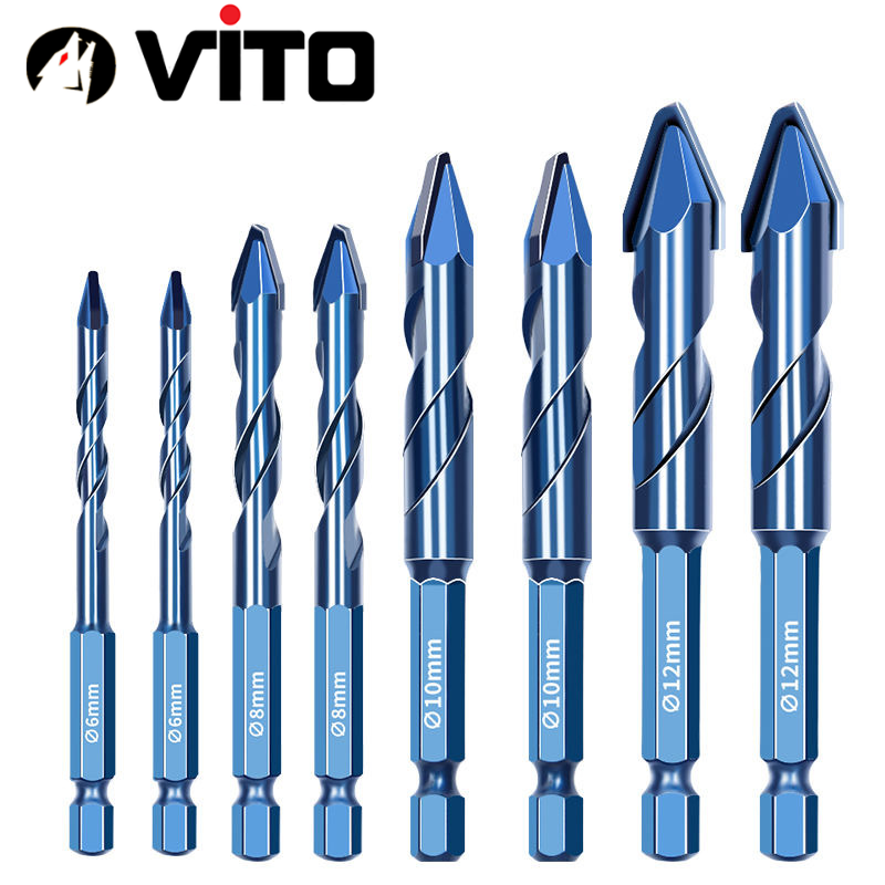 Mũi Khoan V2 Đa Năng Chuyên Gạch Men Cứng HEX-9 Độ Cứng HRC 40 VITO