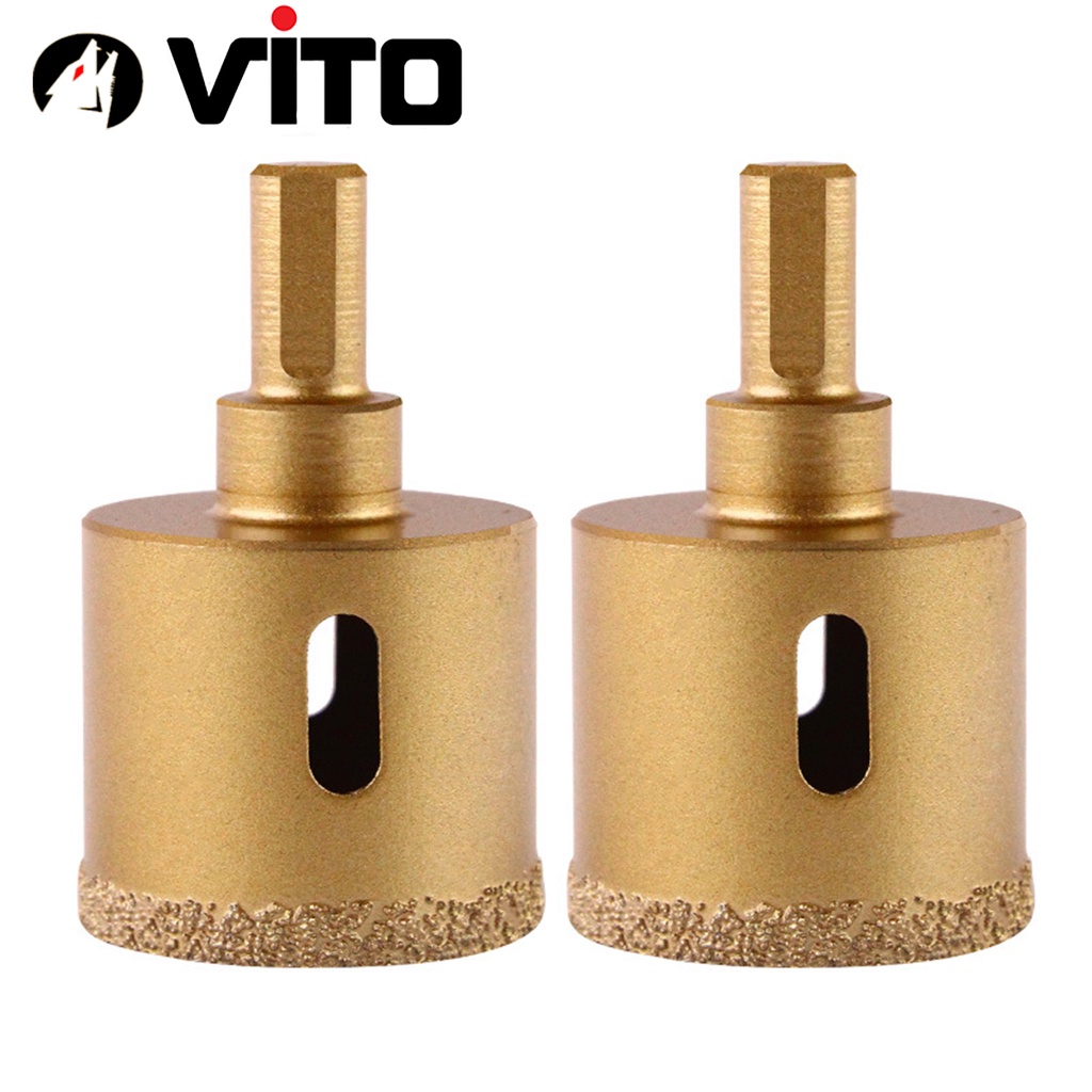 Mũi Khoan Khoét Lỗ Sứ, Gạch Men, Đá Hoa Cương, Gạch Nung, Kính Phủ Titanium Cao Cấp Kích Thước 6-60mm VITO