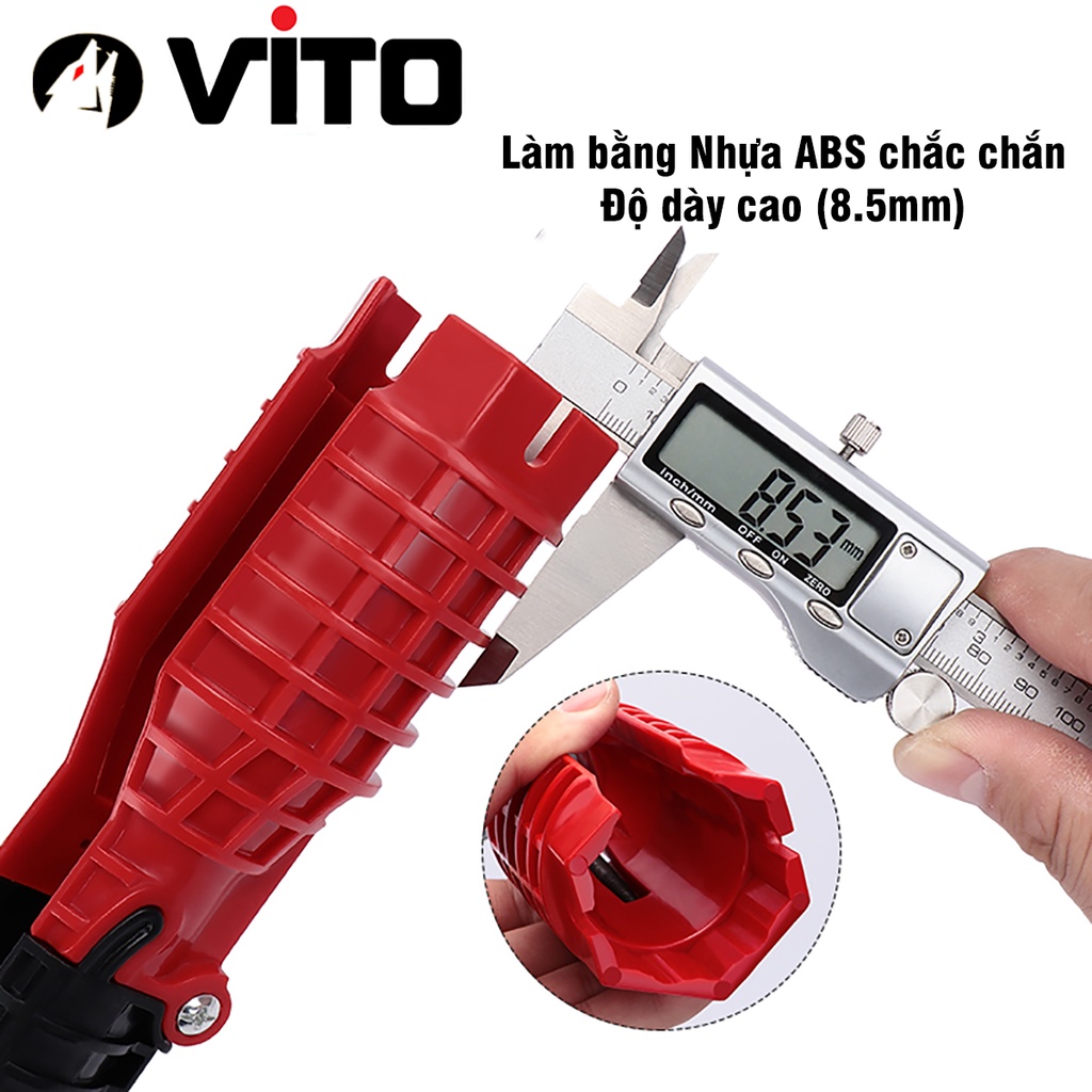 Cờ Lê Tháo Dây Vòi Ống Nước Góc Hẹp 18 Trong 1 Đa Năng VITO
