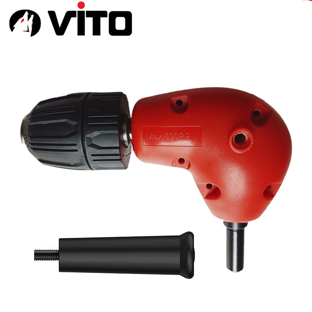 Bộ Chuyển Hướng Khoan, Bắt Vít Góc 90 Độ Đầu Măng Ranh Có Tay Cầm VITO