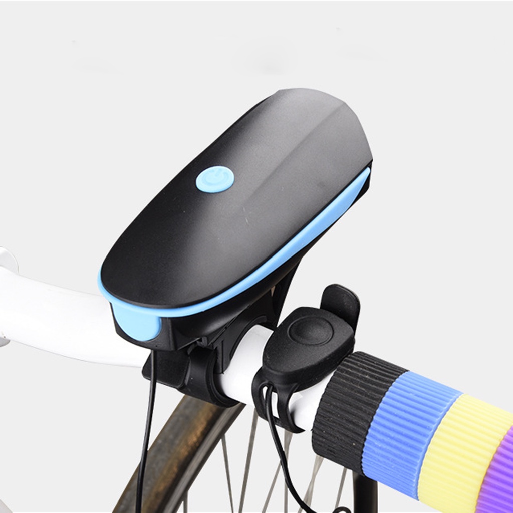 Đèn Pin Gắn Xe Đạp Thể Thao Siêu Sáng LED T6 Có Còi, Pin Sạc USB, Chồng Nước Đi Mưa