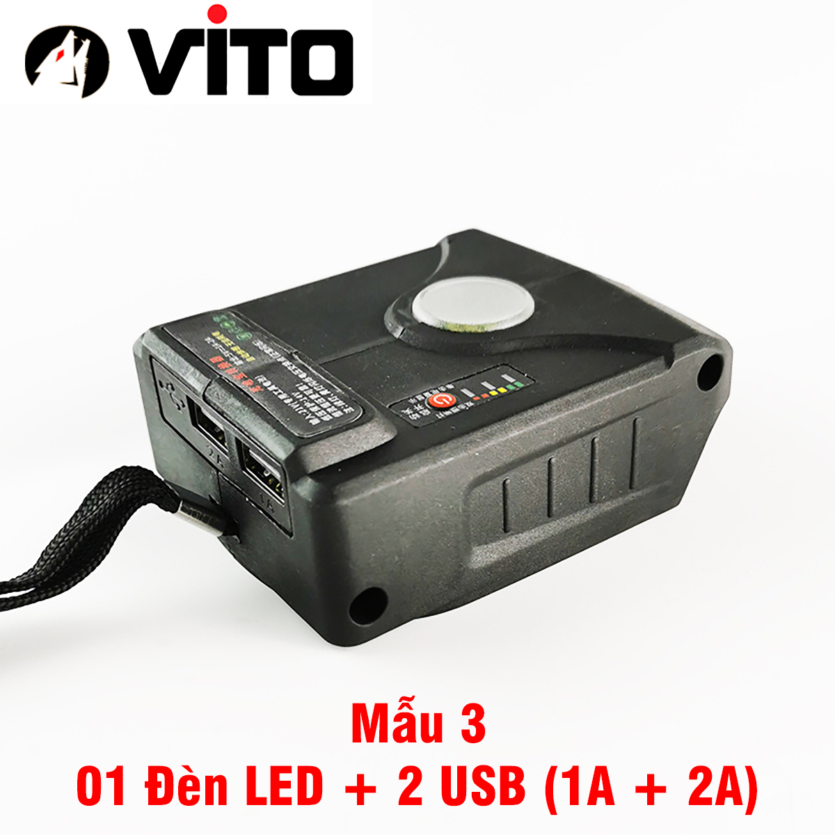 Đế Chuyển Pin Chân MAKITA VITO 5S 21V Sang USB