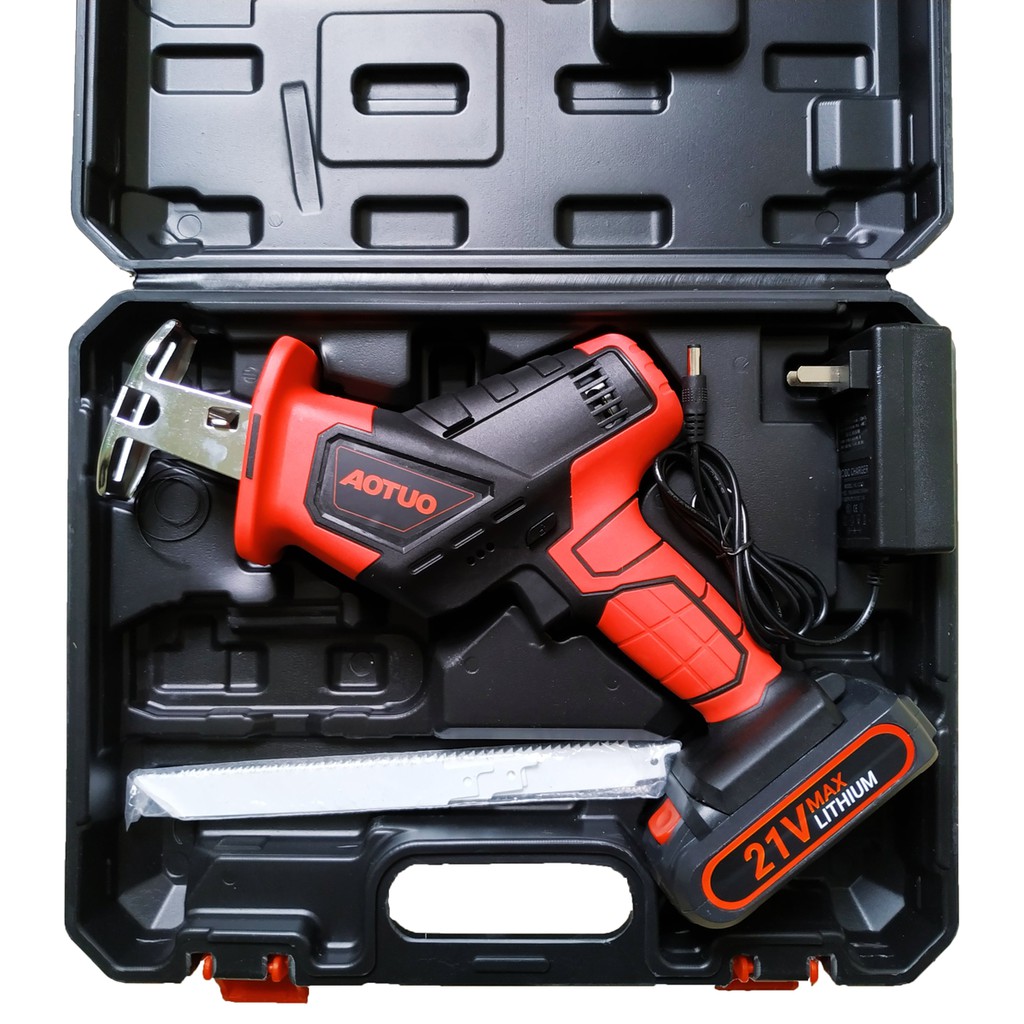 Máy Cưa Kiếm Dùng Pin 21V AOTUO Tặng Kèm Lưỡi Cưa