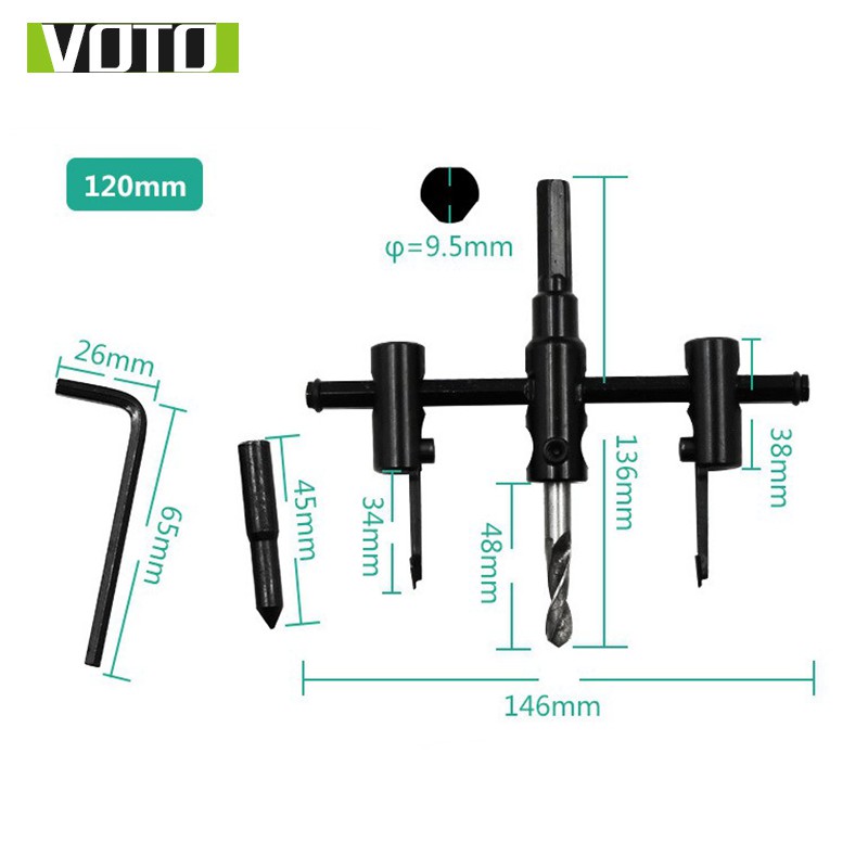 Mũi Khoan Khoét Lỗ Gỗ, Thạch Cao Tăng Đưa 120mm