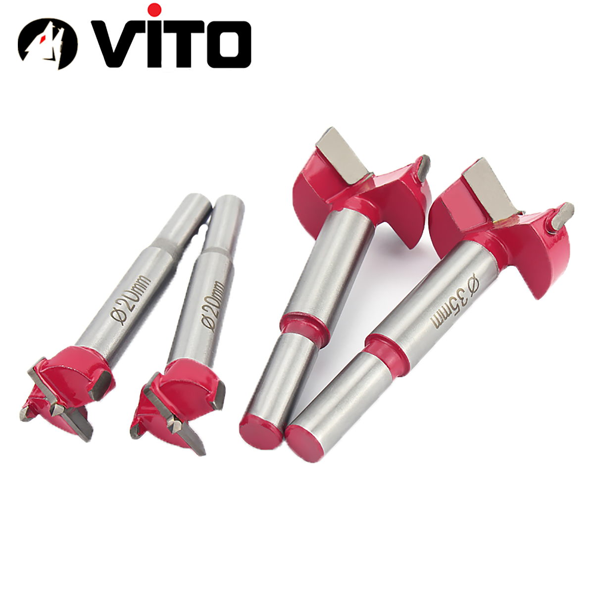 Mũi Khoan Khoét Lỗ Gỗ, Nhựa VITO Chuôi Tròn Kích Thước 16-60mm