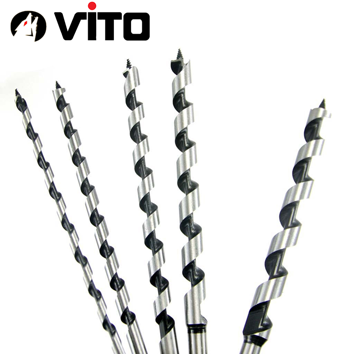 Bộ 5 Mũi Khoan Gỗ Xoắn Ốc Auger VITO Kích Thước 6-14mm Dài 230mm Chân Lục Giác