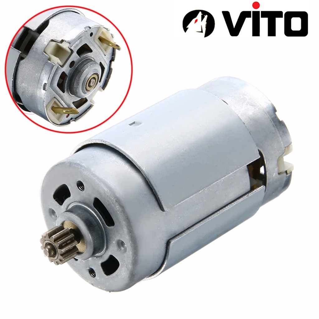 Động Cơ DC RS 550 12V 9/11/12 Răng VITO Motor Thay Thế Máy Khoan Pin