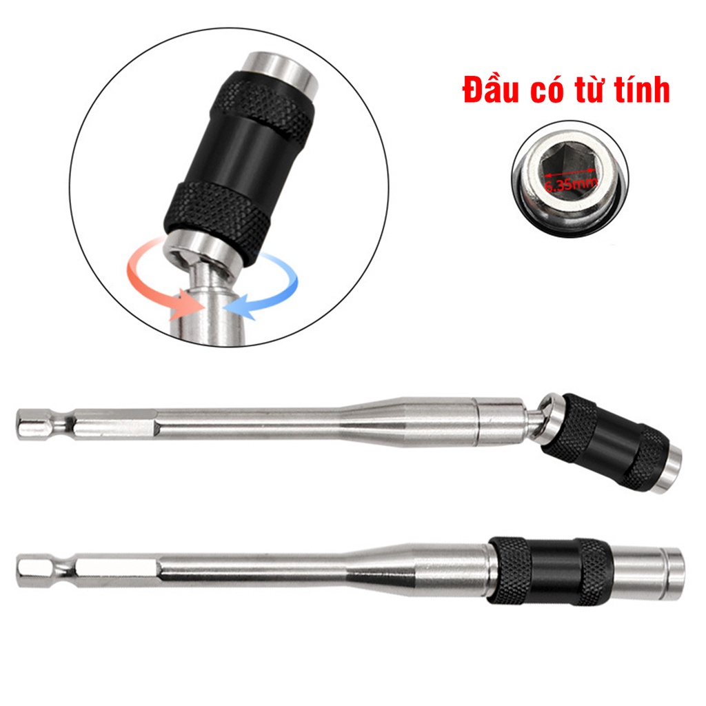 Đầu Lục Giác Dài 145mm Chuyển Hướng Bắn Vít Góc 20 Độ Có Nam Châm Giữ VITO