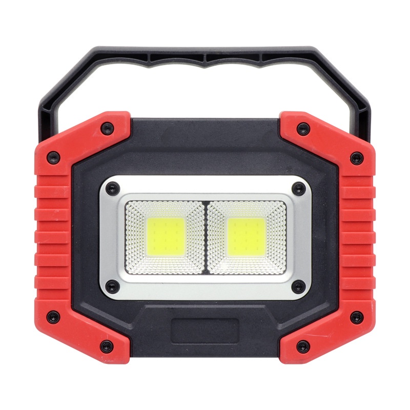 Đèn Pin 2 LED COB, Có Cổng Sạc Điện Thoại, Sử Dụng Pin 18650/AA