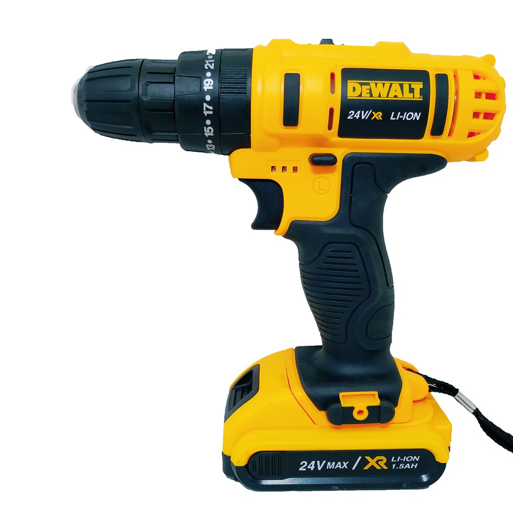 Máy Khoan Pin Vặn Vít DeWALT 21V Có Búa Hộp Nhựa (Pin Đủ 5 Cell)