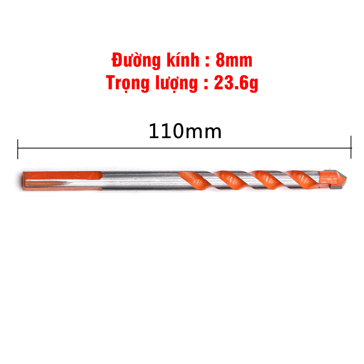 Mũi Khoan Đa Năng 2 Cạnh Chân Tam Giác VITO Khoan Tường, Kính, Đá, Gạch Men