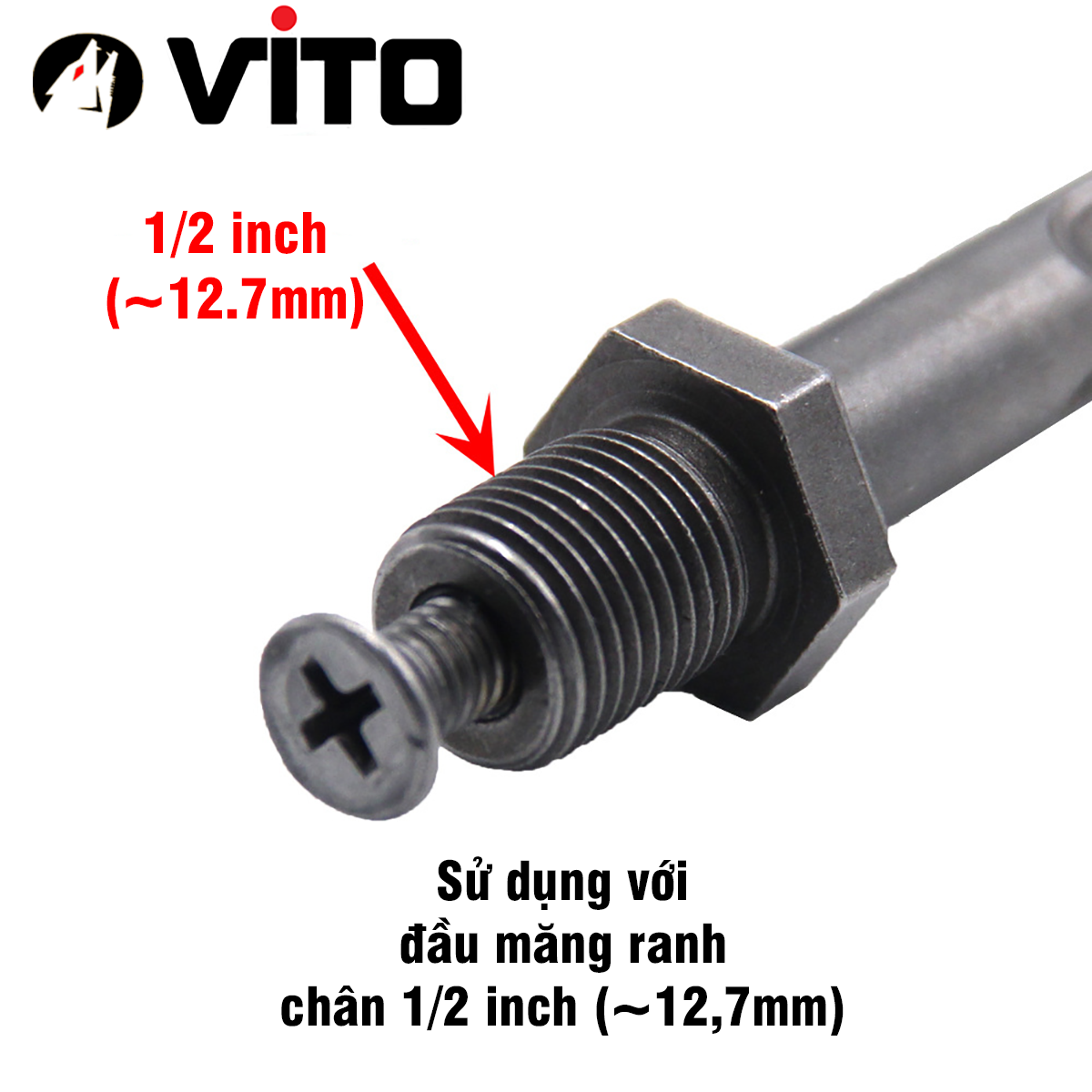 Chốt Chuyển Máy Bê Tông Chân Gài SDS Sang Măng Ranh Máy Khoan VITO