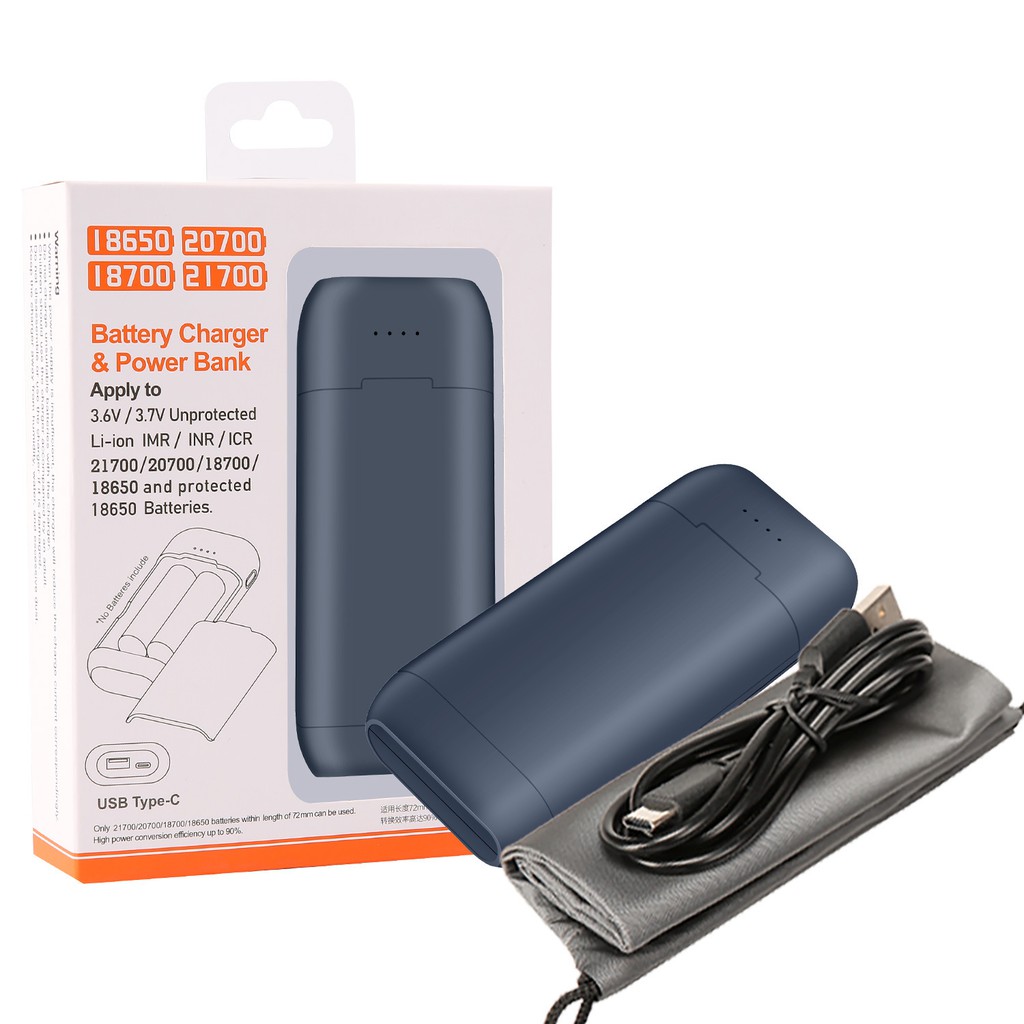 Box Sạc Dự Phòng Yonii BC2 2 Pin 21700/18650 Đầu Vào Type C