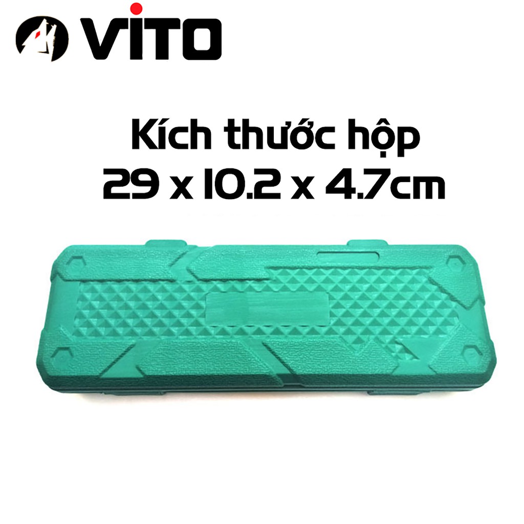 Hộp 10 Đầu Khẩu VITO 1/2 8-24mm Dài 78mm Vặn Bulong , Đầu Bulong, Đầu Tiếp, Đầu Điếu Mạ Crôm
