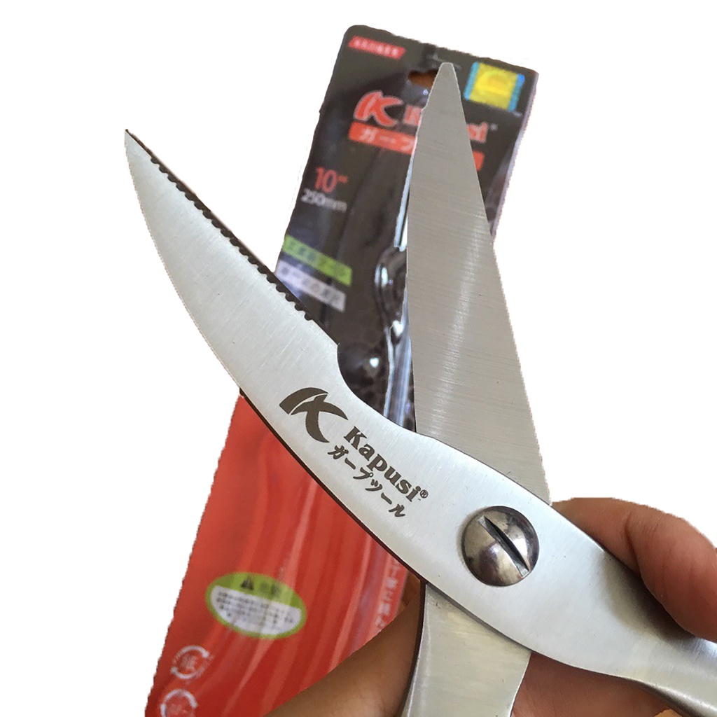 Kéo Cắt Đa Năng Cắt Gà, Cắt Xương Cứng KAPUSI Thép SK5 10inch/250mm