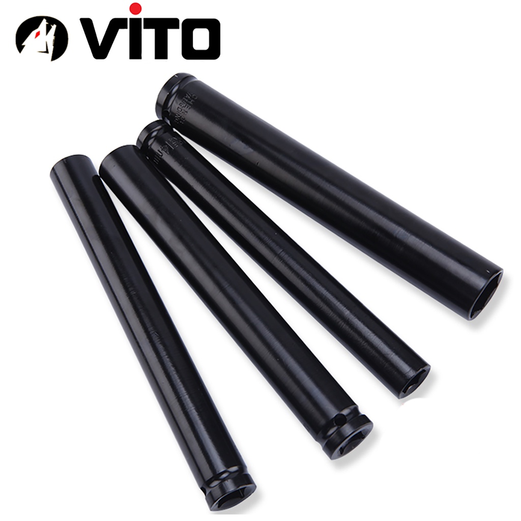 Tuýp Khẩu 14-32mm Dài 200mm VITO Chân 1/2 Inch Vặn Bulong, Đầu Bulong, Đầu Tiếp, Đầu Điếu Mạ Crôm