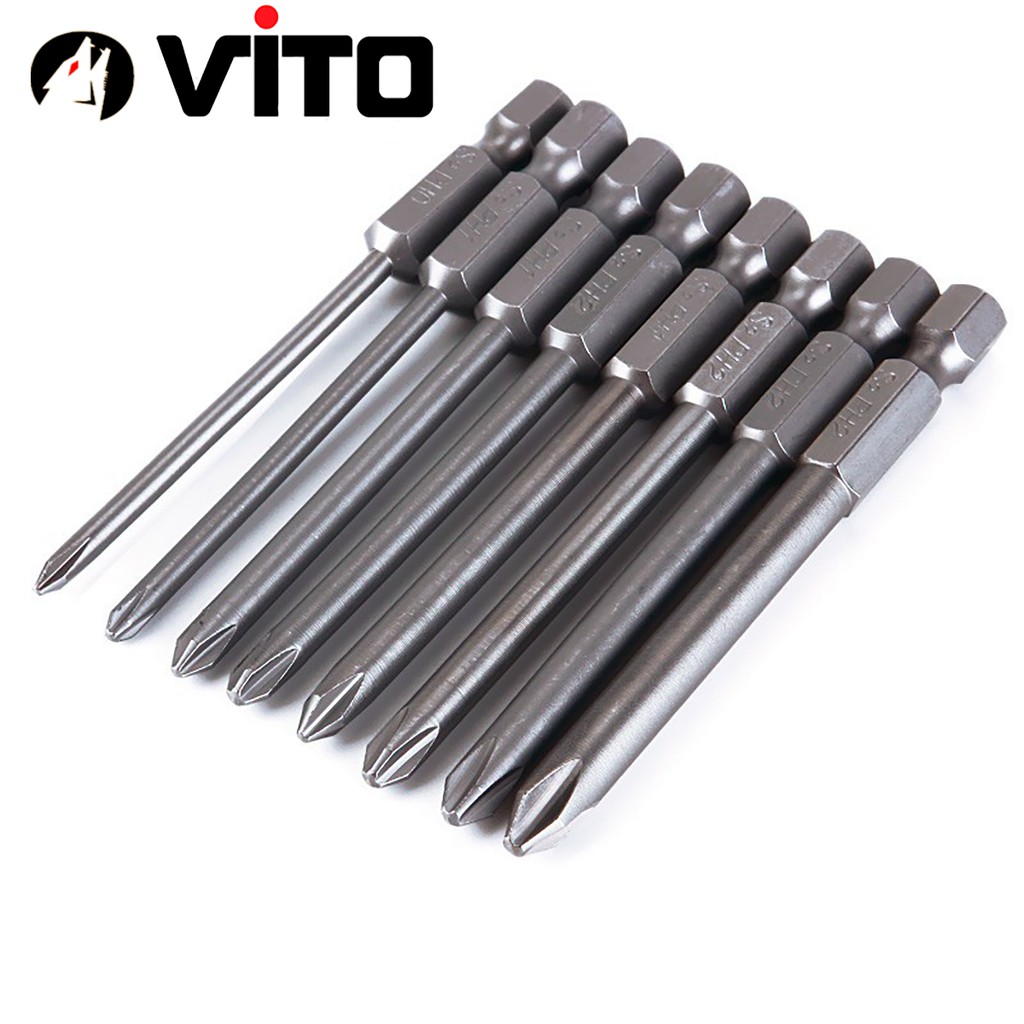 Bộ Mũi Vít Đầu Bake Từ Tính Chân Lục Giác VITO Thép S2 Các Kích Cỡ (Xem Phân Loại)