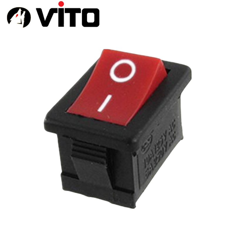 Công Tắc Bập Bênh KCD11 2 Chân Kích Thước 10x15mm 250V 3A VITOMàu Đen