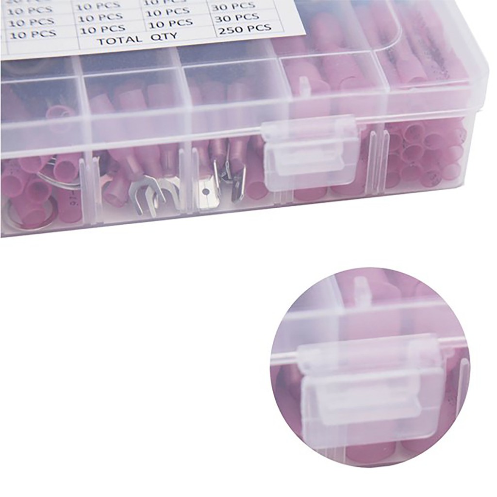 Hộp 240 Đầu Cos (Cos Khuyên, Cos Vòng, Cos Y, Cos Dẹp) Nối Dây Điện Ống Gen Co Nhiệt VITO