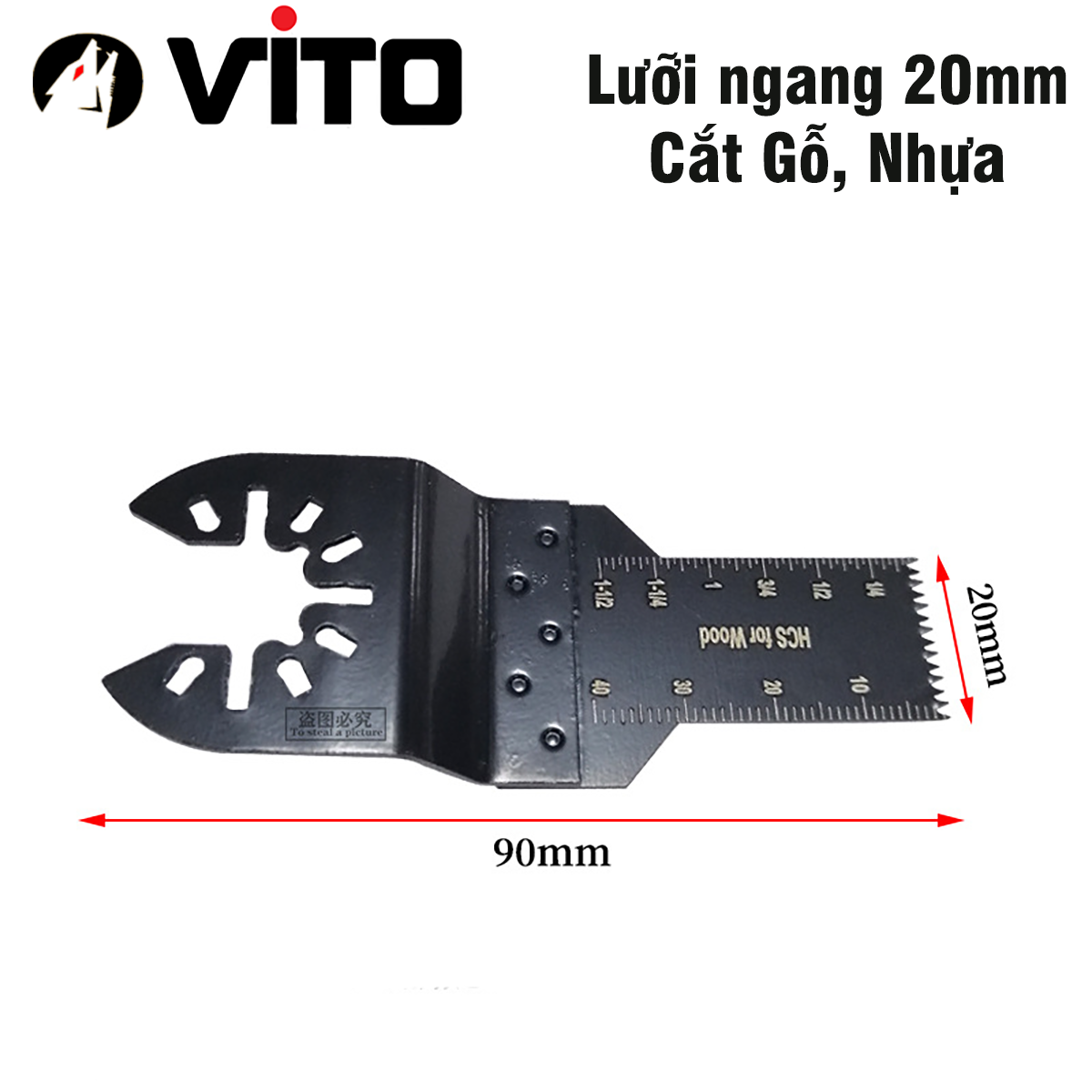 Lưỡi Cắt Chất Liệu HCS Sử Dụng Cho Máy Cắt Rung, Máy Chà Nhám VITO Cắt Gỗ Nhựa, Kim Loại Mềm