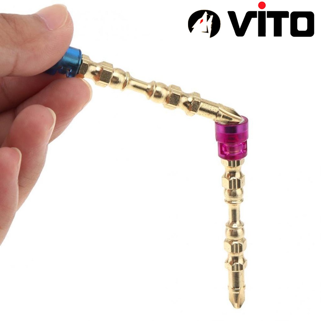 [01 Đầu] Mũi Vít 4 Cạnh Thép S2 Siêu Cứng Có Nam Châm Trợ Lực VITO