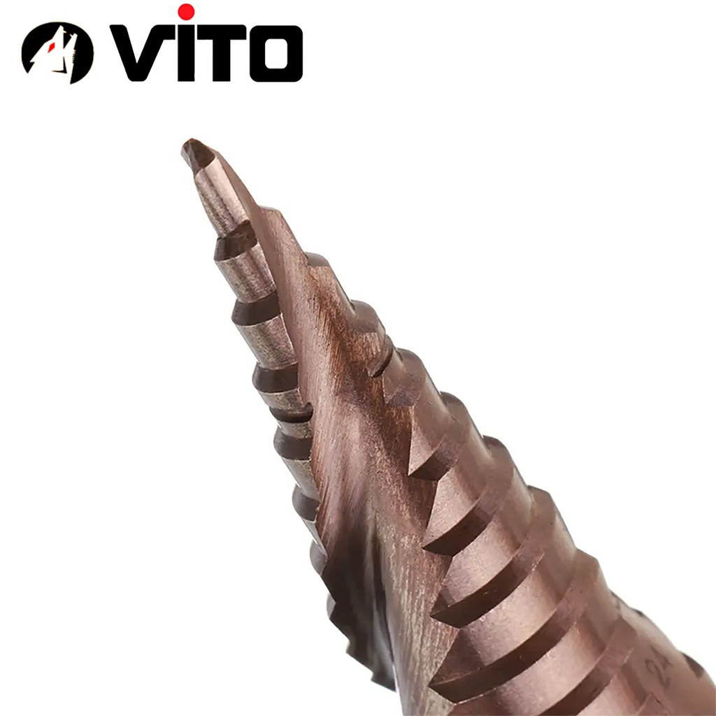 Mũi Khoan Bước Tháp Chuôi Lục Giác Thép HSS Co Phủ Cobalt VITO Các Kích Thước Chuyên Sắt, Thép, Inox,...