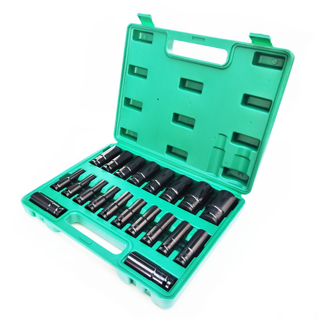 Hộp 20 Đầu Khẩu VITO 1/2 8-32mm Dài 78mm Vặn Bulong , Đầu Bulong, Đầu Tiếp, Đầu Điếu Mạ Crôm