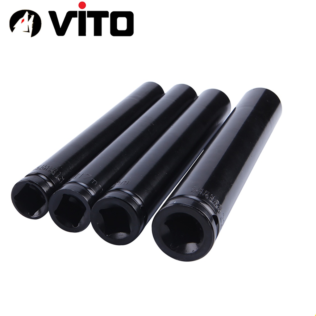 Tuýp Khẩu 14-32mm Dài 200mm VITO Chân 1/2 Inch Vặn Bulong, Đầu Bulong, Đầu Tiếp, Đầu Điếu Mạ Crôm