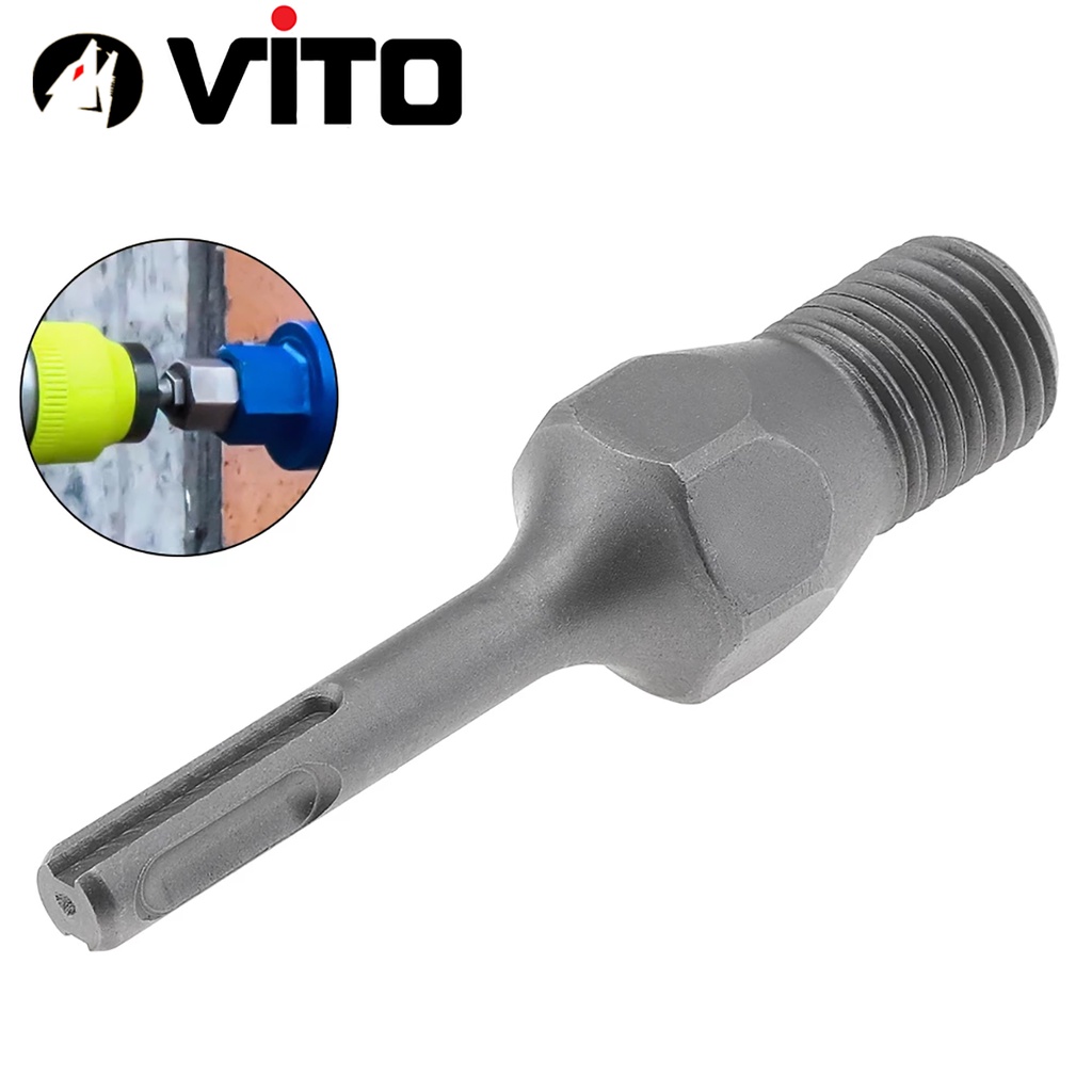 Đầu Chuyển Đổi Khoan Bê Tông SDS Plus Sang Chân Rút Lõi Bê Tông M22 VITO Đúc Nguyên Khối