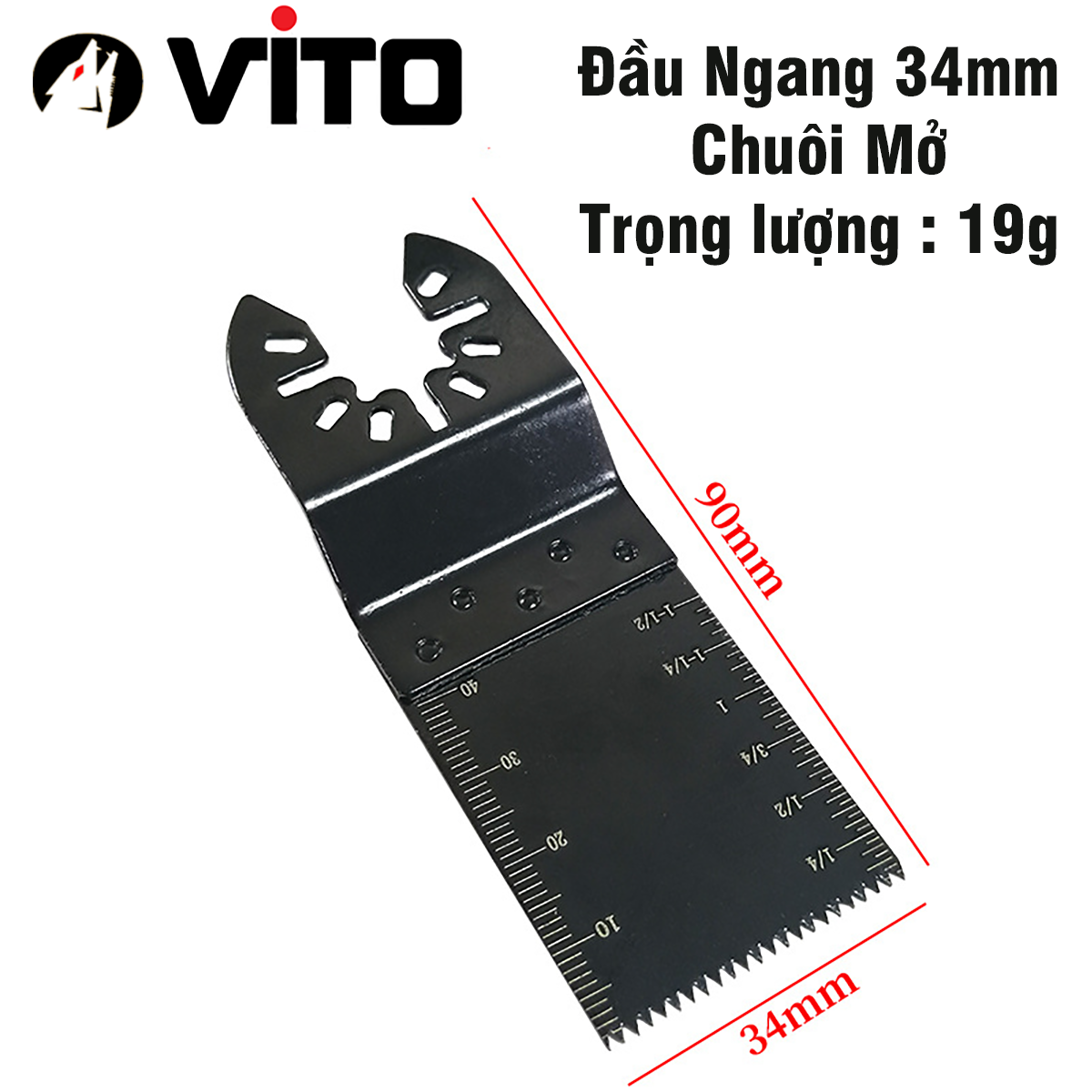 Lưỡi Cắt Chất Liệu HCS Sử Dụng Cho Máy Cắt Rung, Máy Chà Nhám VITO Cắt Gỗ Nhựa, Kim Loại Mềm