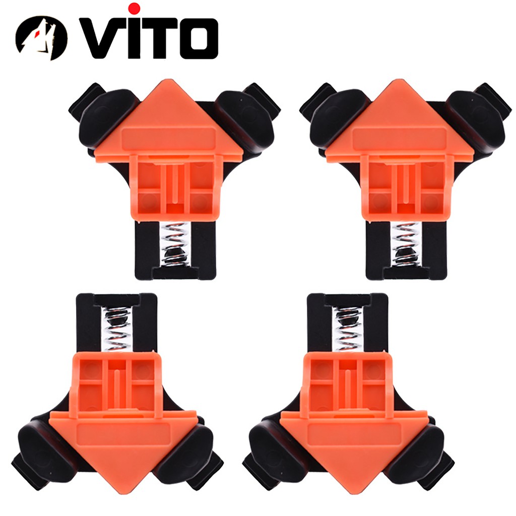 Bộ 4 Cảo Kẹp Gỗ Đa Năng, Vam Kẹp 90 Độ VITO Kẹp Góc Vuông, Góc Chữ T