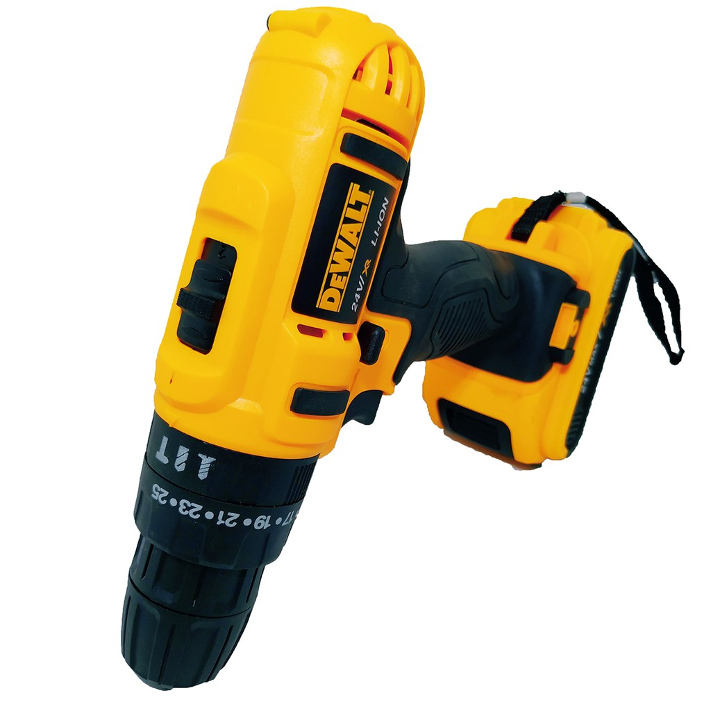Máy Khoan Pin Vặn Vít DeWALT 21V Có Búa Hộp Nhựa (Pin Đủ 5 Cell)