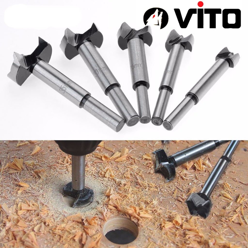 Bộ 5 Mũi Khoan Khoét Lỗ Gỗ, Nhựa VITO Đường Kính 15-35mm