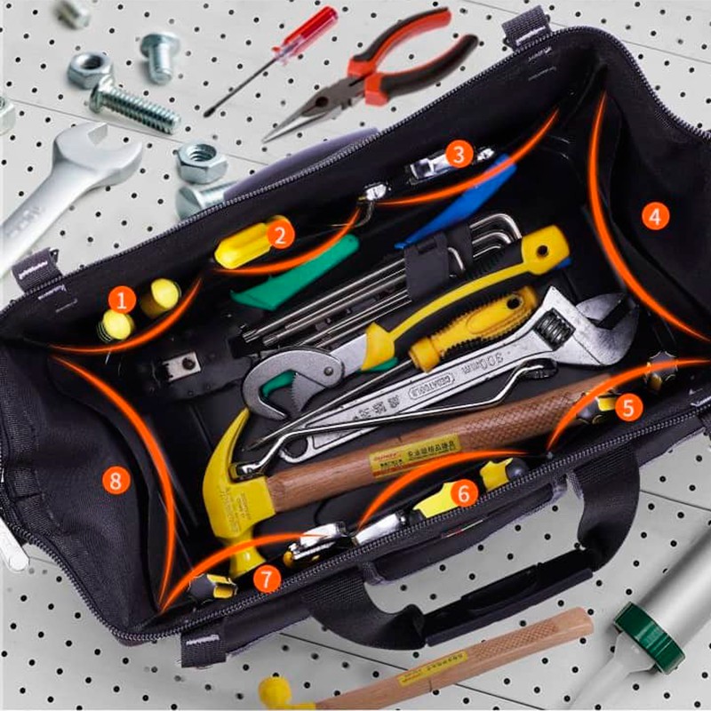 Túi Đựng Đồ Nghề Đế Nhựa Chịu Lực Chống Thấm Siêu Bền Giỏ Xách Dụng Cụ Đáy Cứng