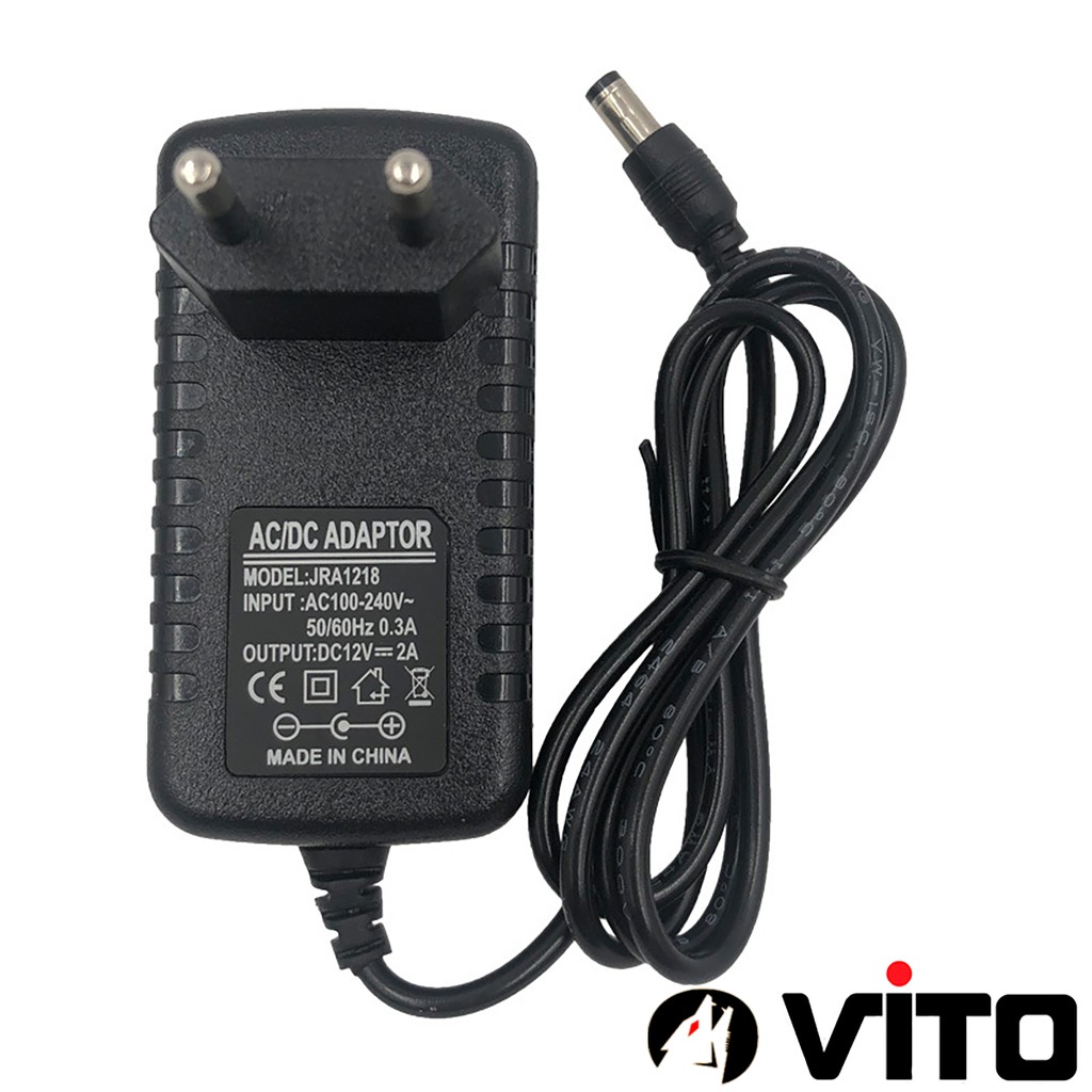 Nguồn 12V 2A 3A Có Đèn LED VITO Chân Cắm DC 5.5mm x 2.5mm