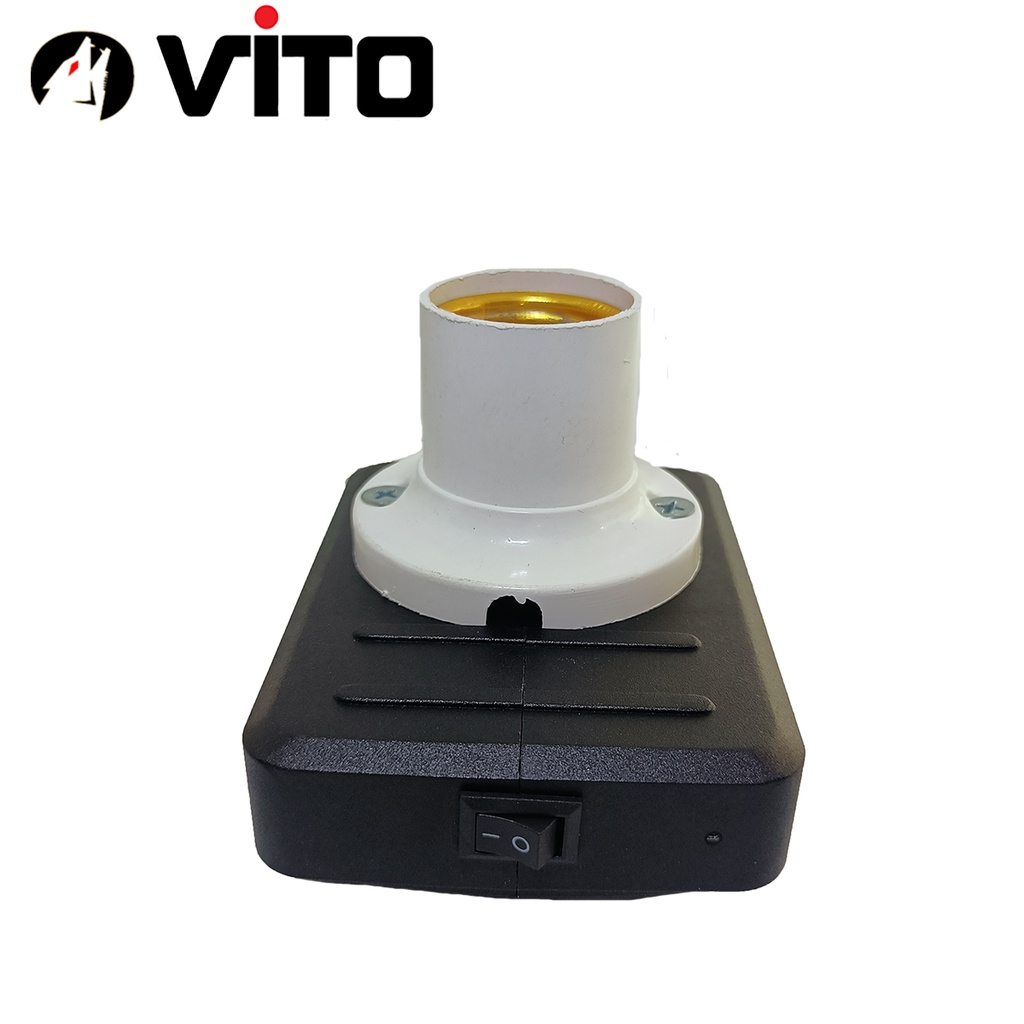 [KHÔNG KÈM PIN] Đế Đèn Đui E27 VITO Sử Dụng Pin Chân MAKITA 21V Gắn Bóng LED 12-24V Đế Đúc ABS