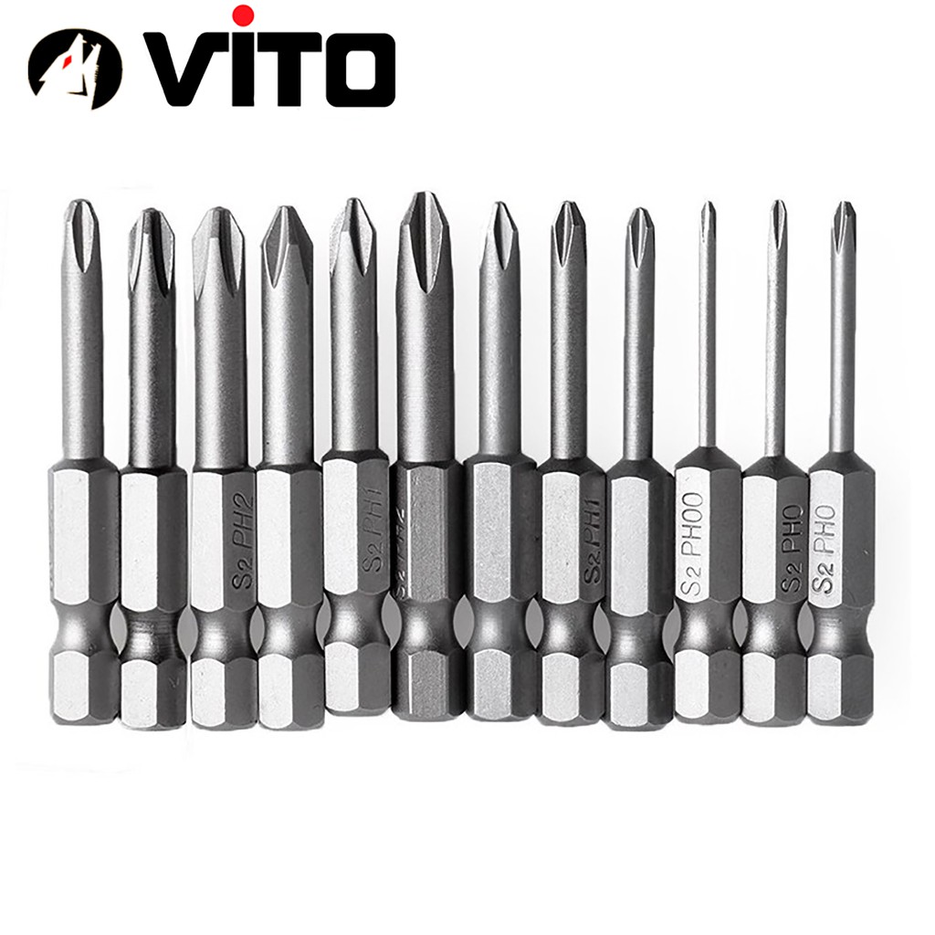 Bộ Mũi Vít Đầu Bake Từ Tính Chân Lục Giác VITO Thép S2 Các Kích Cỡ (Xem Phân Loại)